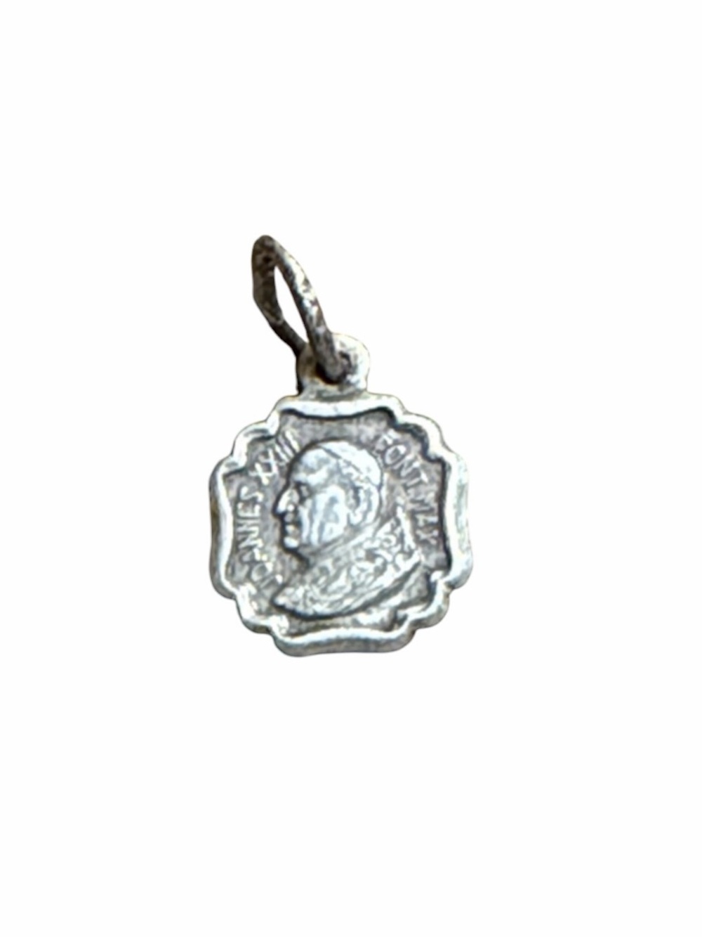 Vintage Silver Plated Catholic Pendant/Charm Featuring “Joannes XXIII”